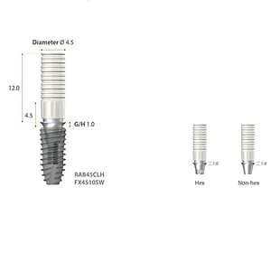 DENTIUM SuperLine Metal Casting Abutment (HEX/NON HEX)