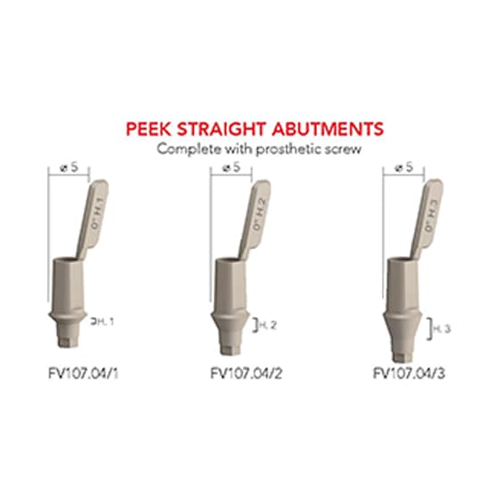 B&B PEEK Straight Abutment