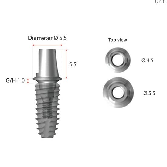 DENTIUM SuperLine Custom Abutment HEX/NON HEX