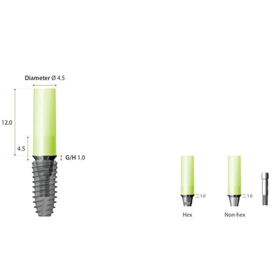 DENTIUM SuperLine Direct Casting Abutment (HEX/NON HEX)