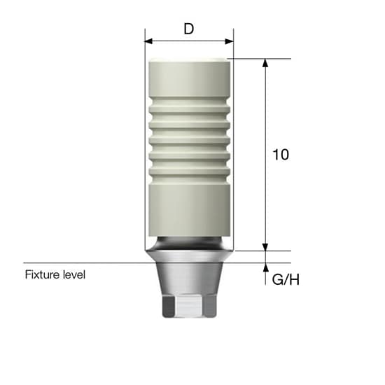 OSSTEM TS Gold Cast Abutment (HEX/NON HEX)
